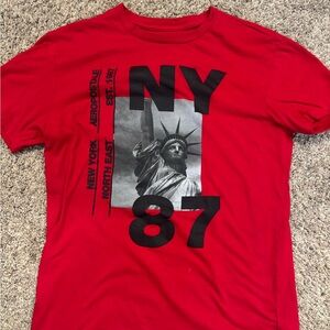 Aeropostale Red NY Graphic Tee
